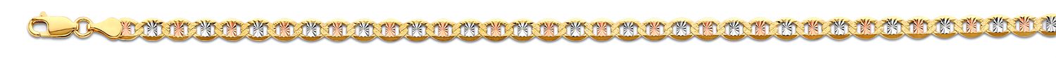 14K 3C 4.3mm Flat Mariner Star DC Chain