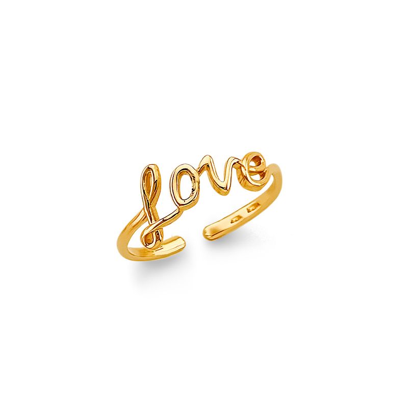 14KY Love Toe Ring