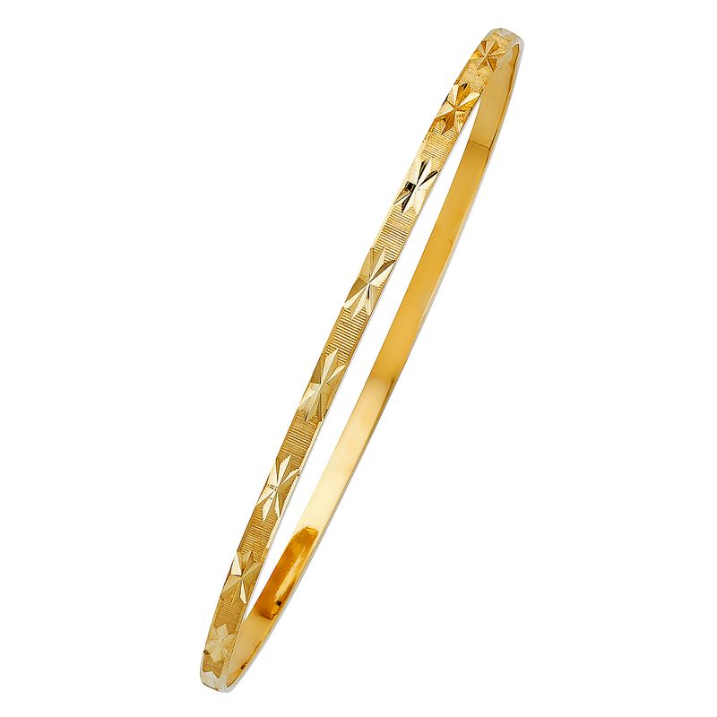 14KY 3mm Solid Bangle