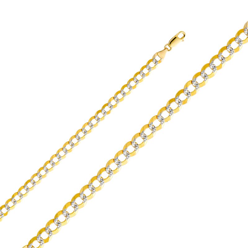 14KY 7mm Cuban WP Chain