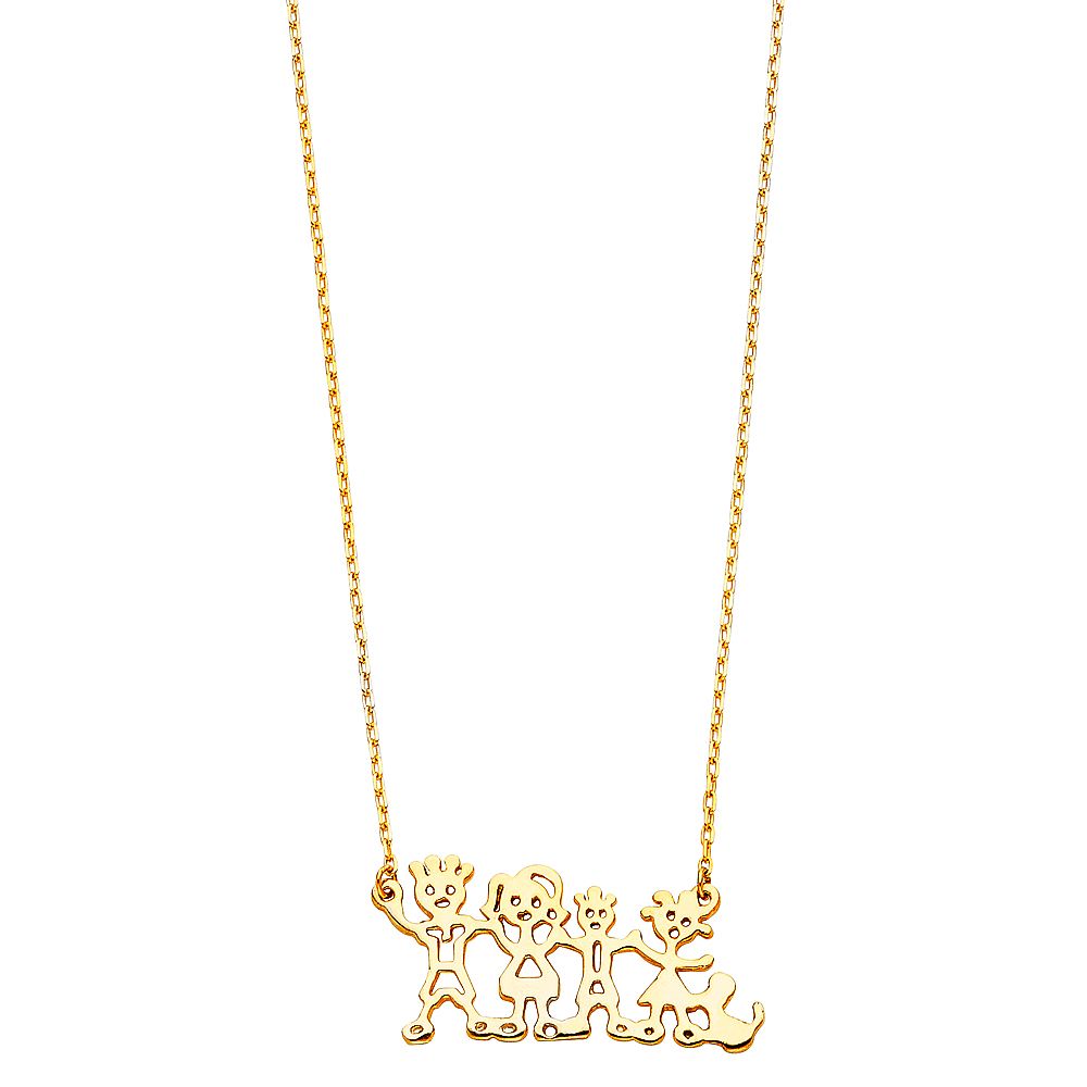14KY Family Sign Necklace
