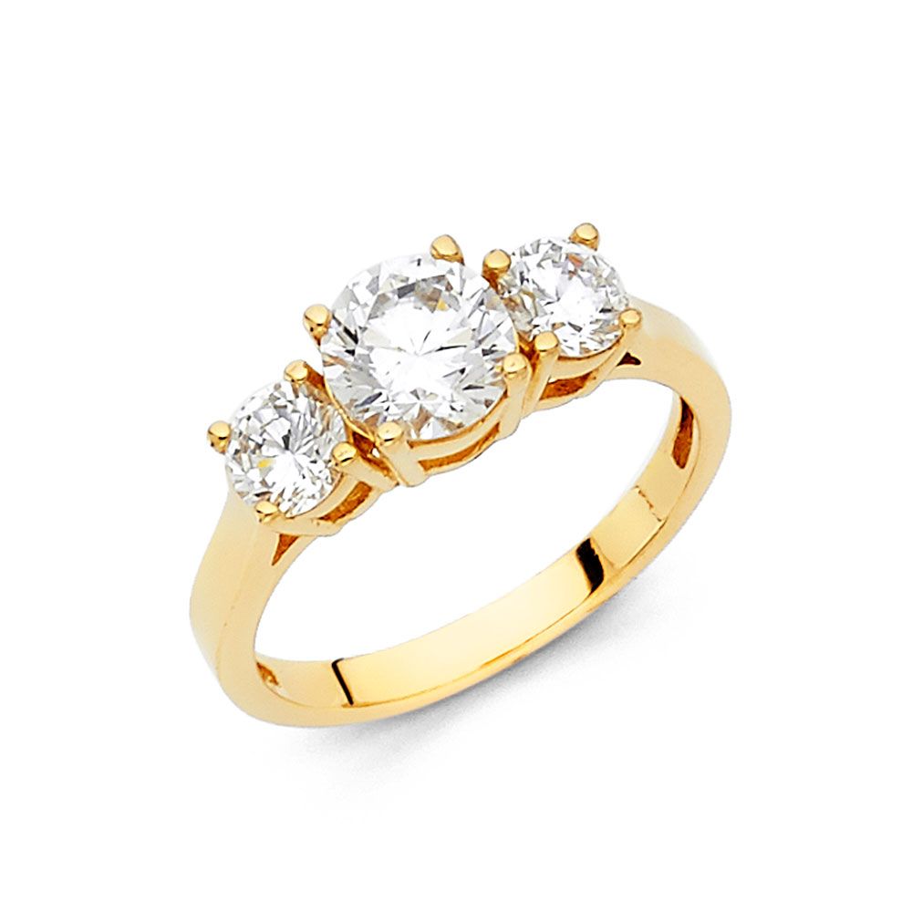 14KY CZ Engagement Ring (RG34)