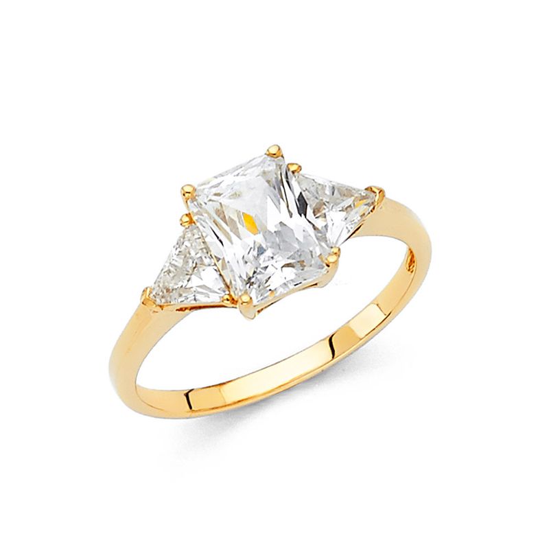 14KY CZ Engagement Ring (RG36)