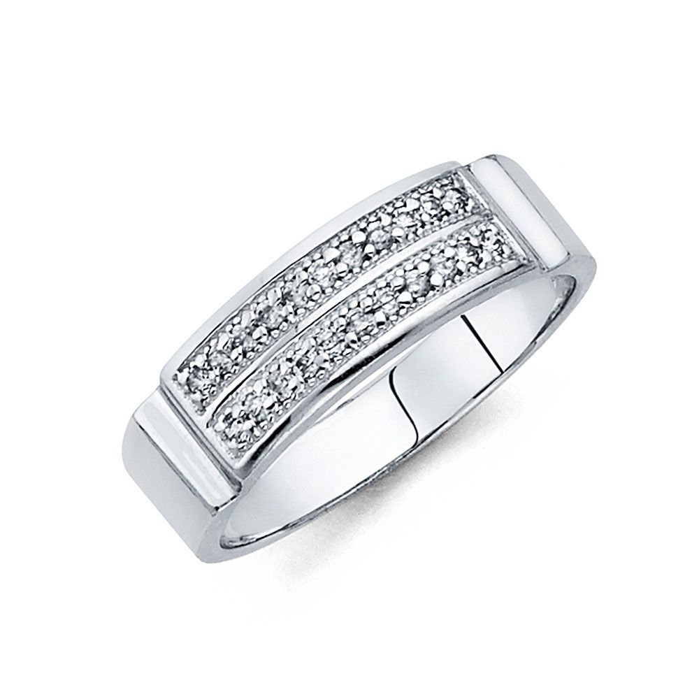 14KW CZ Men&#39;s Wedding Band (RG229)