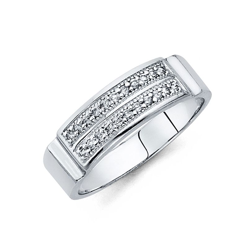 14KW CZ Men&#39;s Wedding Band (RG229)