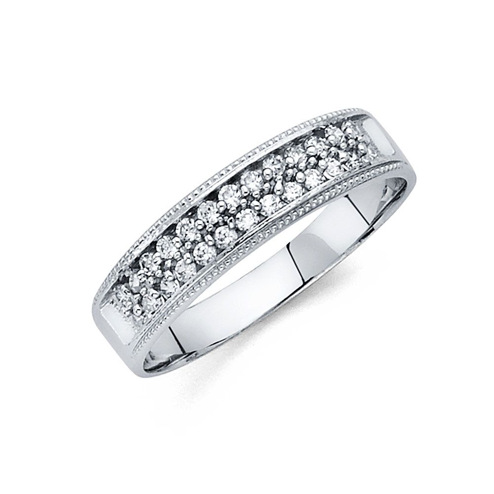 14KW CZ Men&#39;s Wedding Band (RG231)