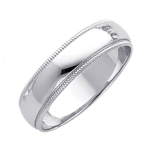 14KW 5mm Milgrain Wedding Band