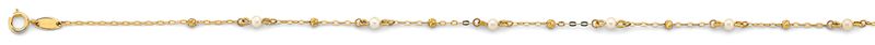 14KY Pearl + DC Bead Bracelet &amp; Anklet
