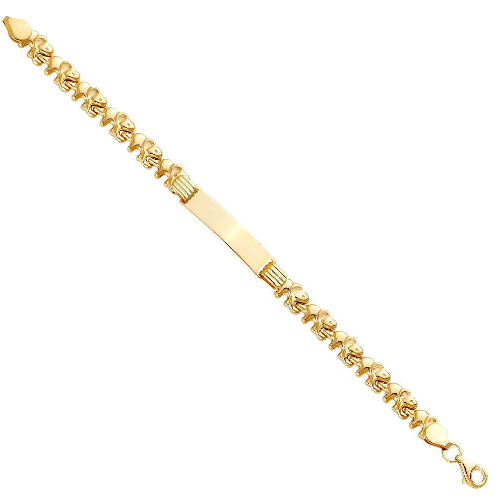 14KY Stampato Bracelet with Plain ID for Junior