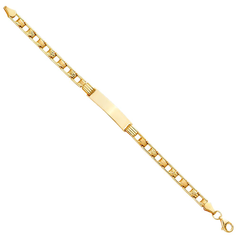 14KY Stampato Bracelet with Plain ID for Junior
