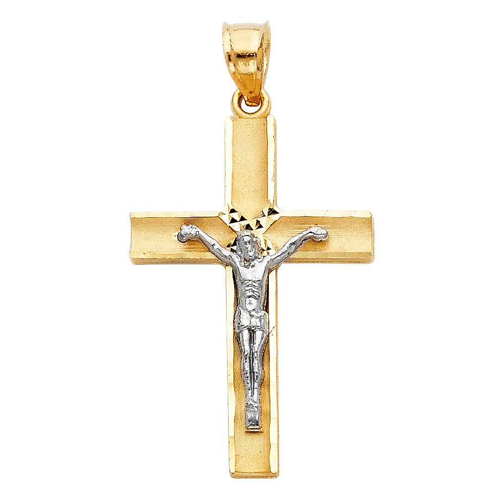 14K 2T Latin Cross Crucufix