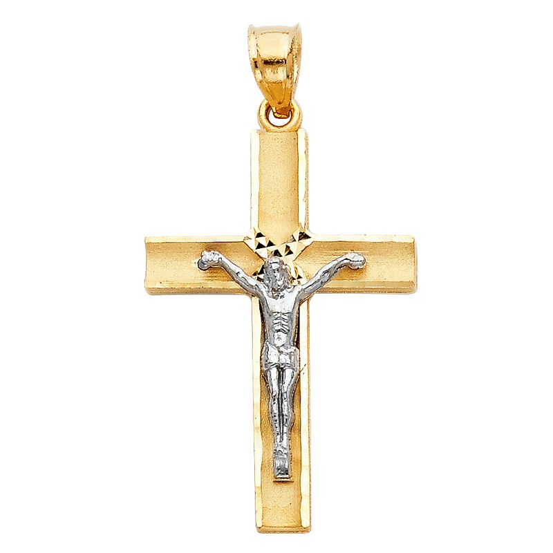 14K 2T Latin Cross Crucufix