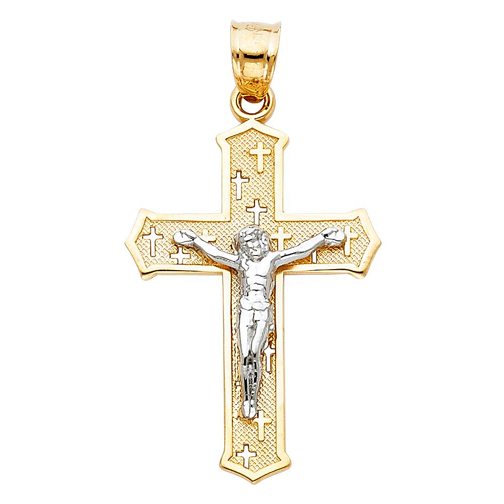 14K 2T Passion Cross Crucufix
