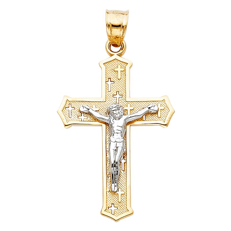 14K 2T Passion Cross Crucufix