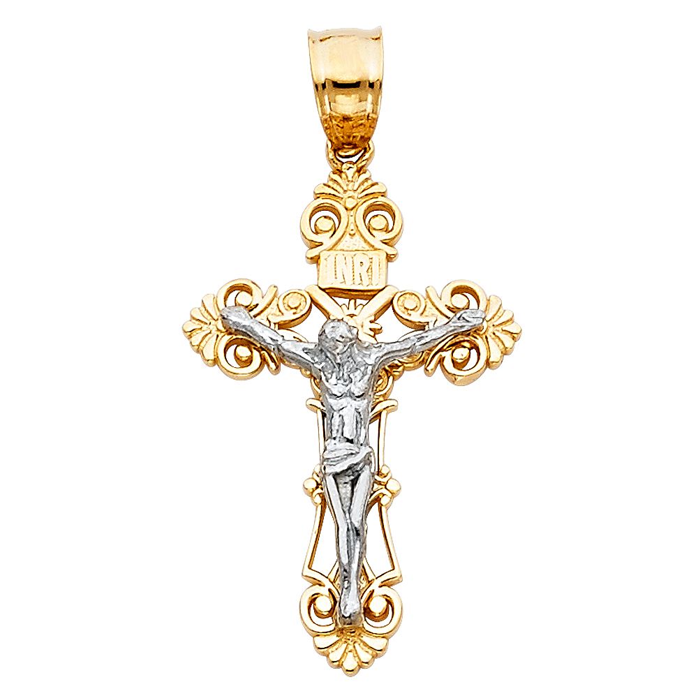 14K 2T Crucufix Small