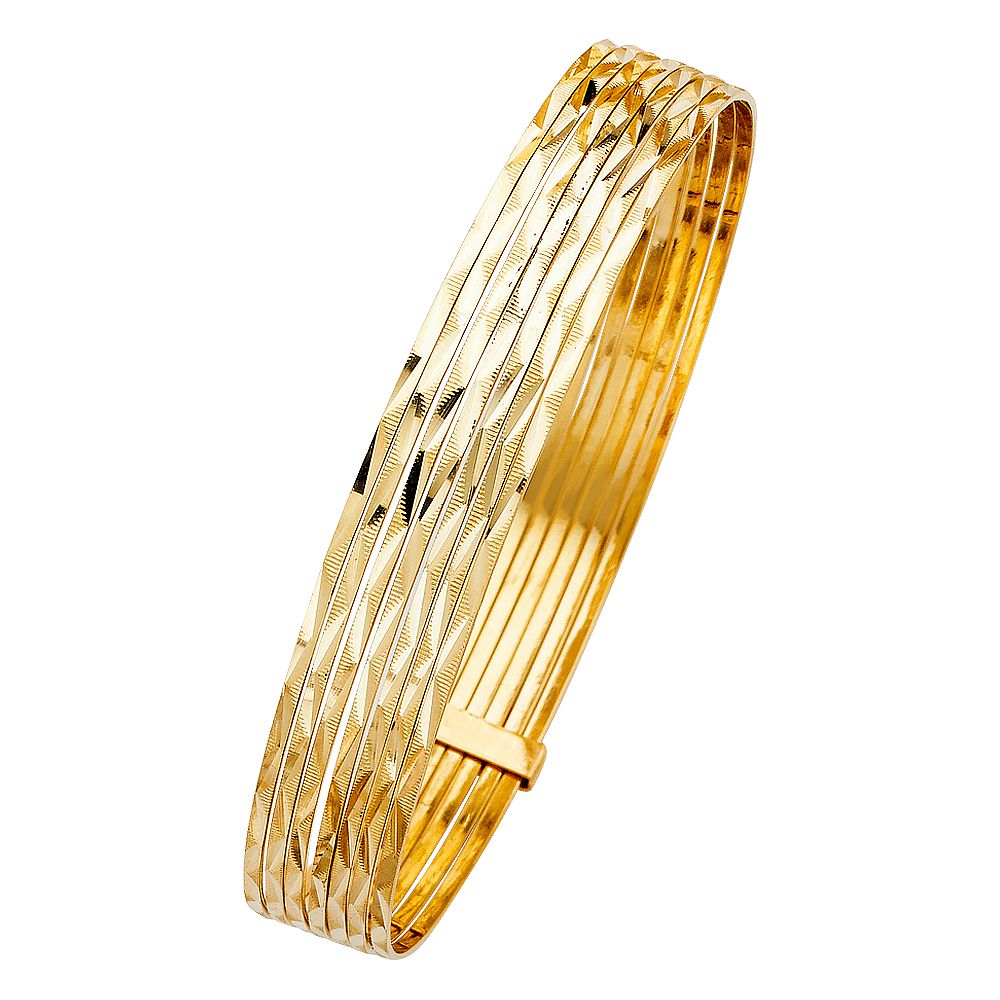 14KY 7Days Solid Bangle