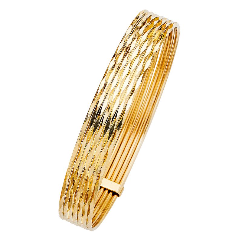 14KY 7Days Solid Bangle