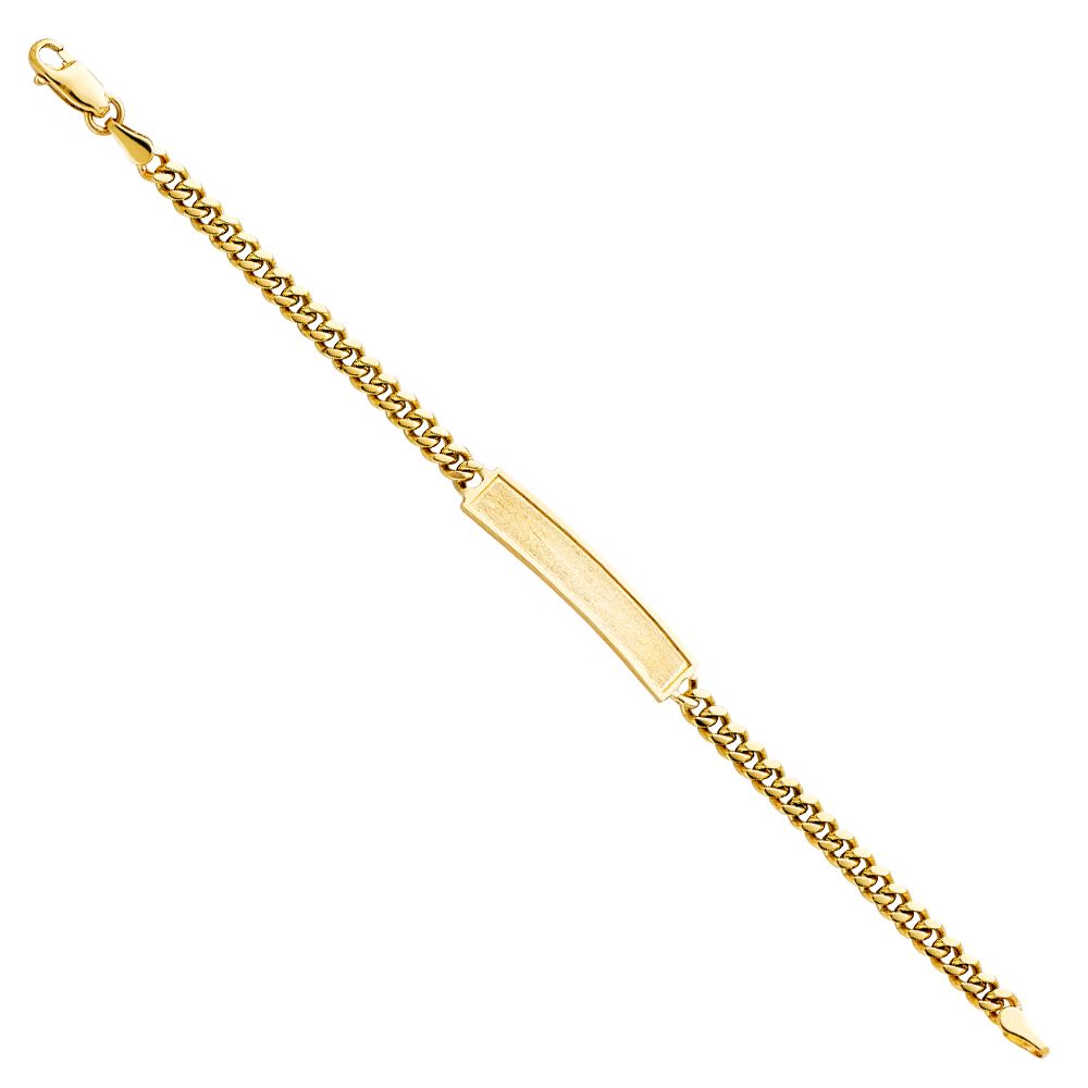 14KY Cuban Frame Junior ID Bracelet