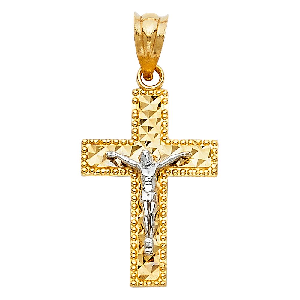 14K 2T Latin Cross Crucufix