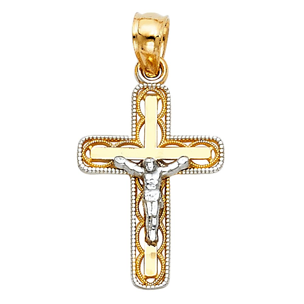 14K 2T Christ Crucufix