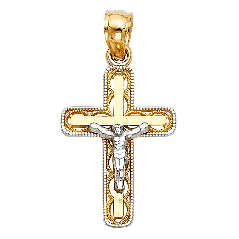 14K 2T Christ Crucufix