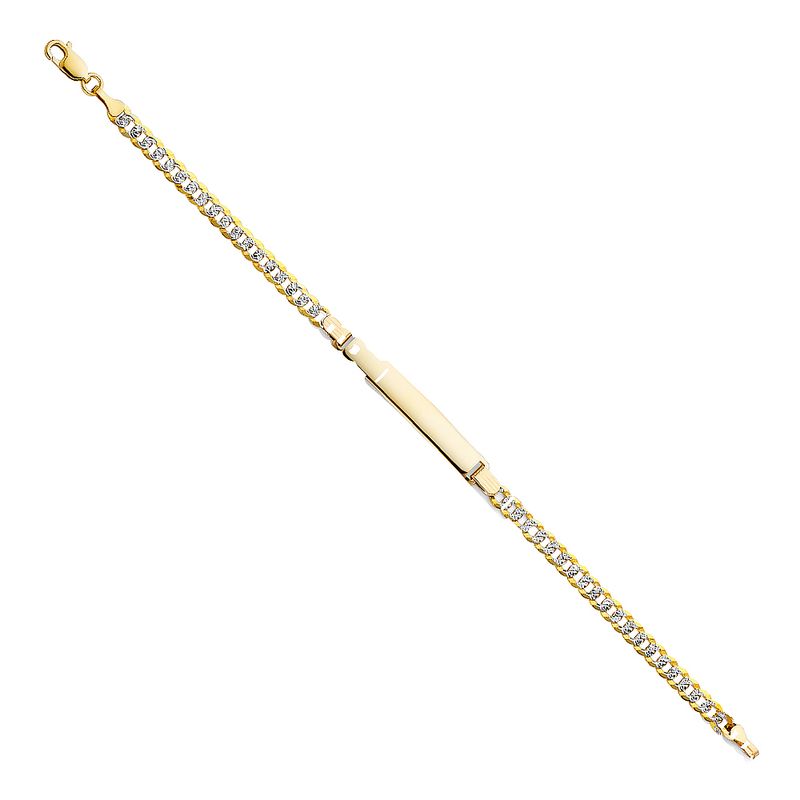 14K 100 Cuban WP ID Bracelet