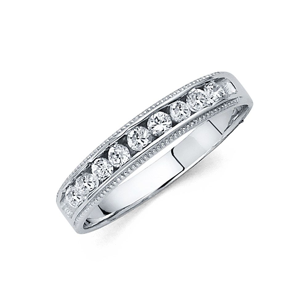 14KW CZ Men&#39;s Wedding Band (RG233)
