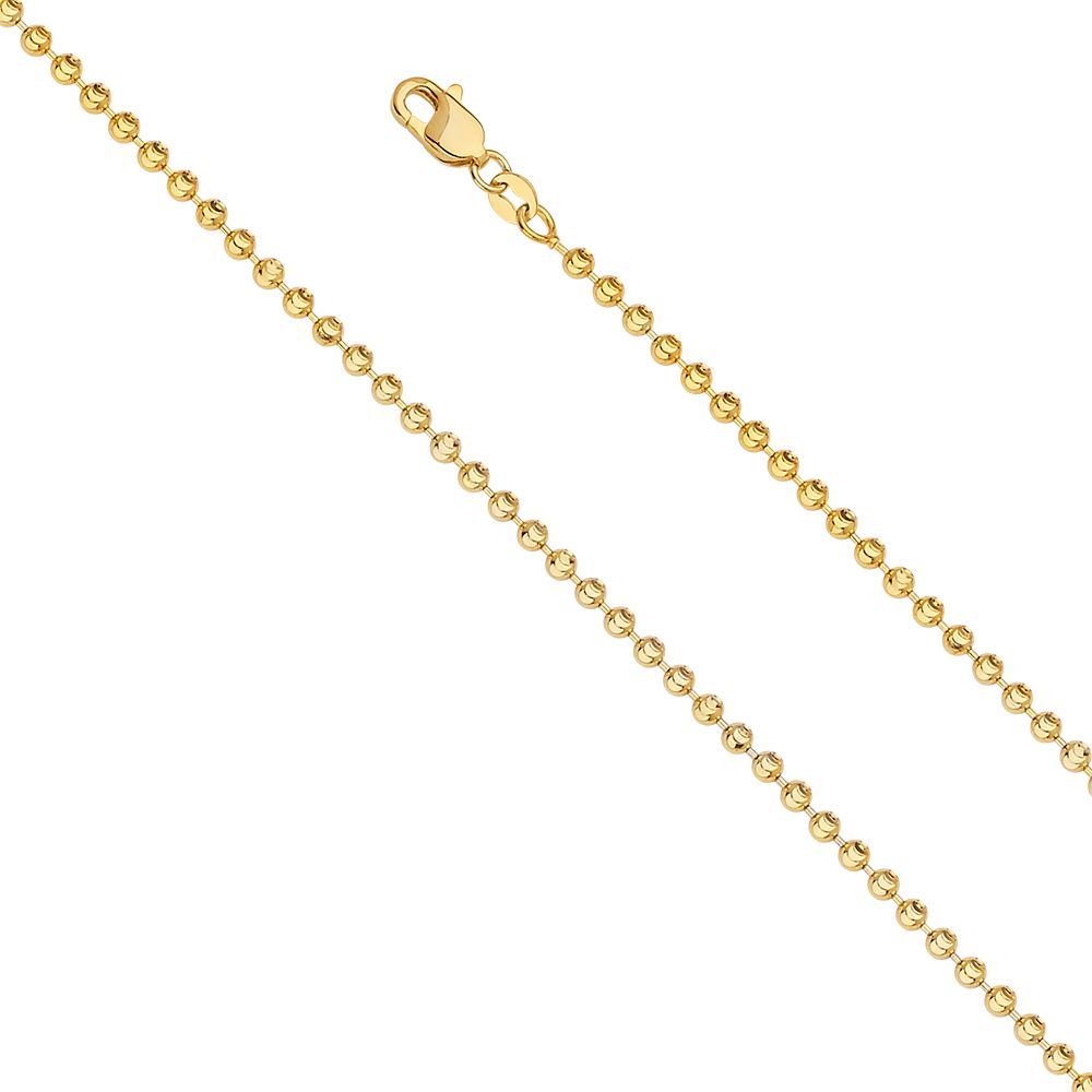 14KY 3mm MoonCut Bead Chain