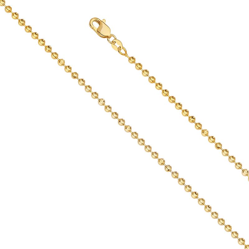 14KY 3mm MoonCut Bead Chain