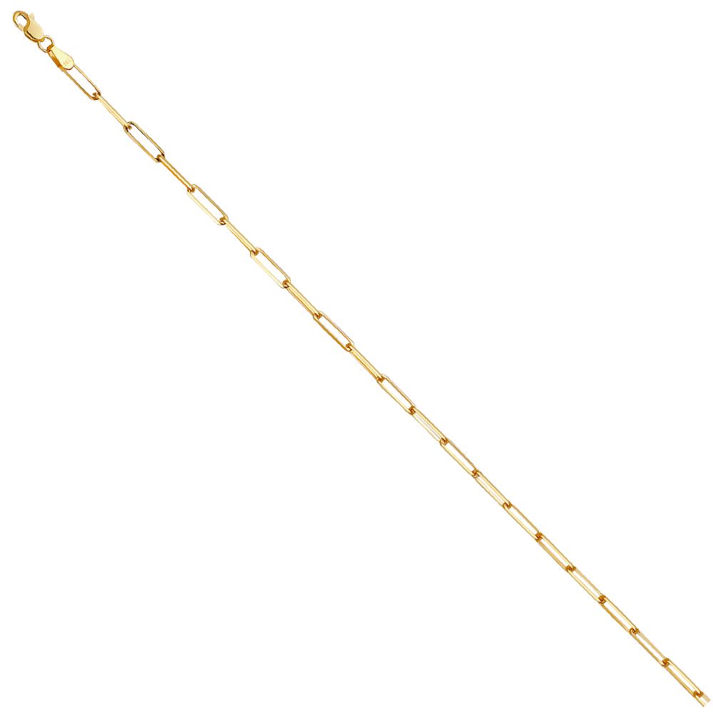 14KY 2.7mm Triangle DC Paperclip Chain