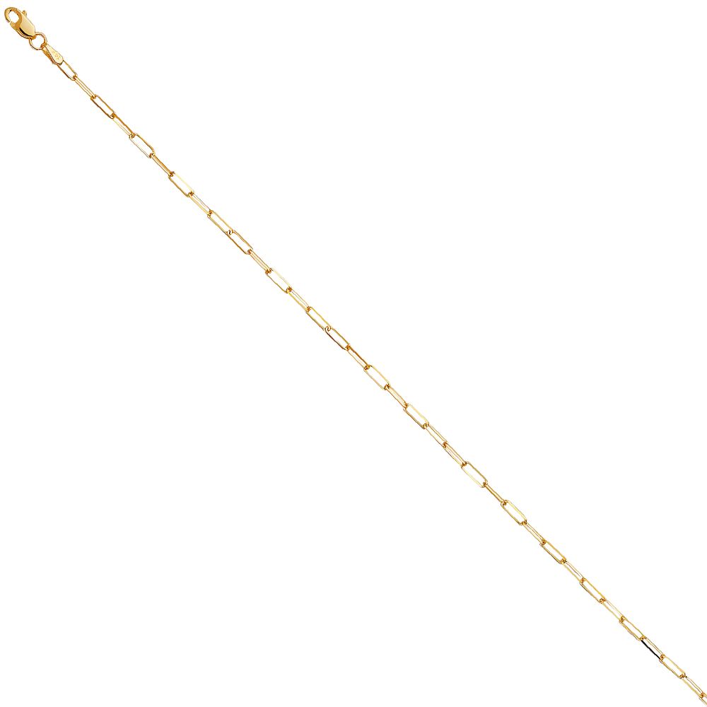 14KY 1.8mm Triangle DC Paperclip Chain