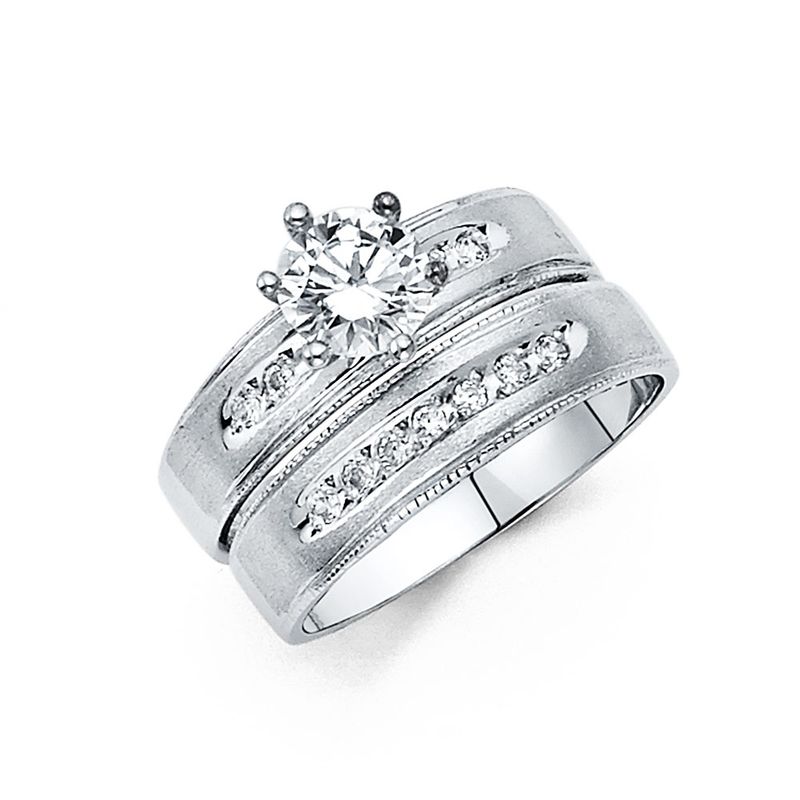 14KW CZ Engagement Ring