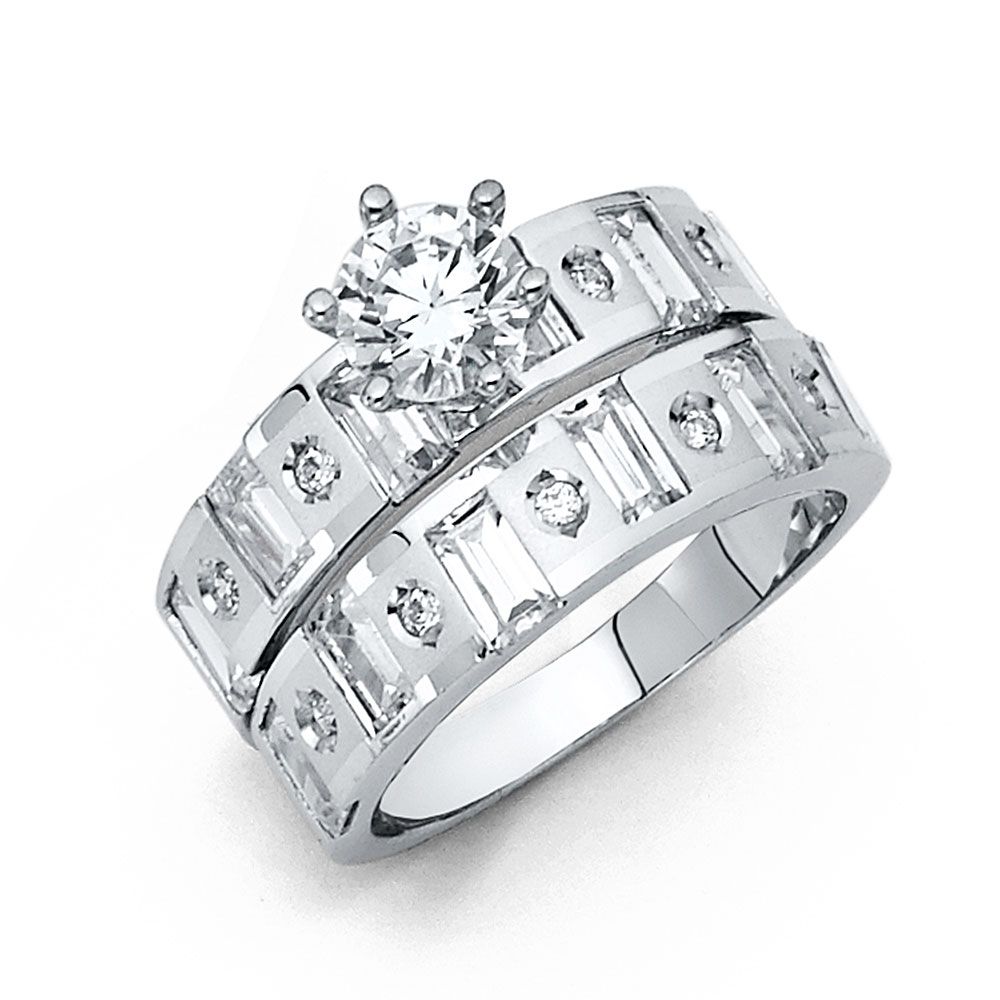 14KW CZ Engagement Ring
