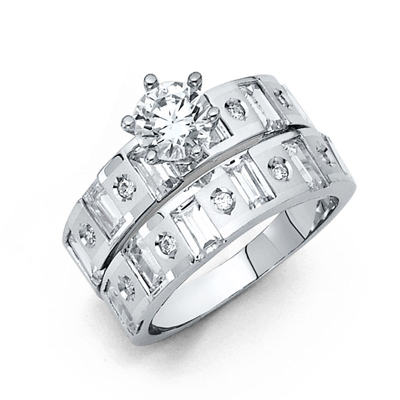 14KW CZ Engagement Ring
