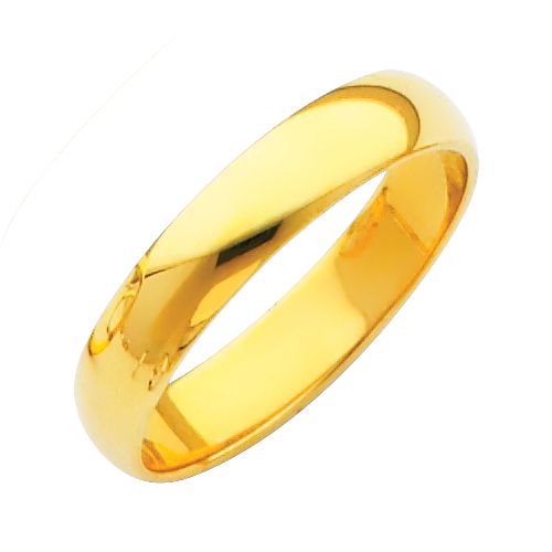 14KY 4mm Plain Wedding Band