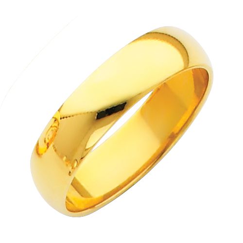 14KY 5mm Plain Wedding Band
