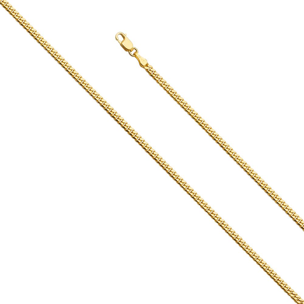 14KY 2.6mm Solid Miami Cuban 080