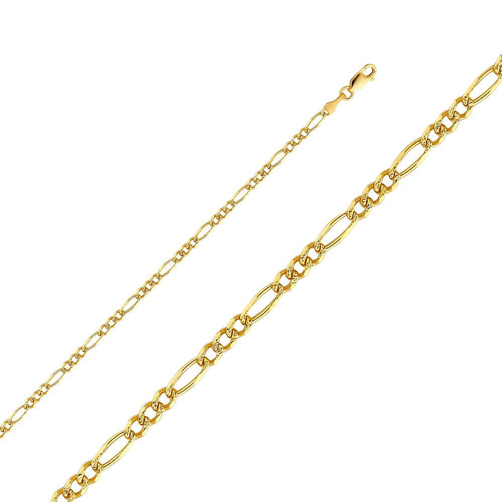 14KY 3.1mm Figaro 3+1 YP Chain