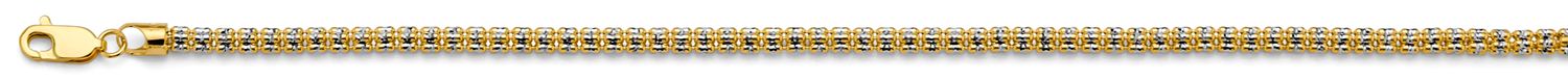 14K 2T 5Line DC Ball WP Chain