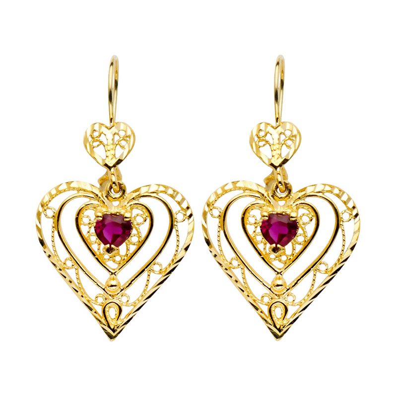 14KY CZ Chandelier Earrings