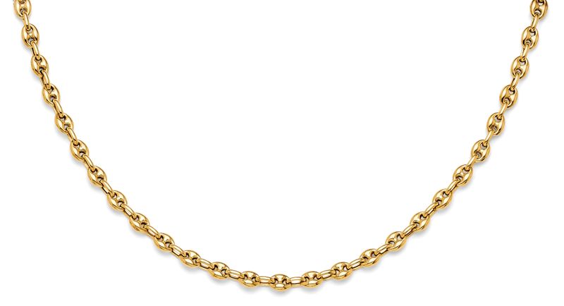 14KY Puffed Mariner Necklace