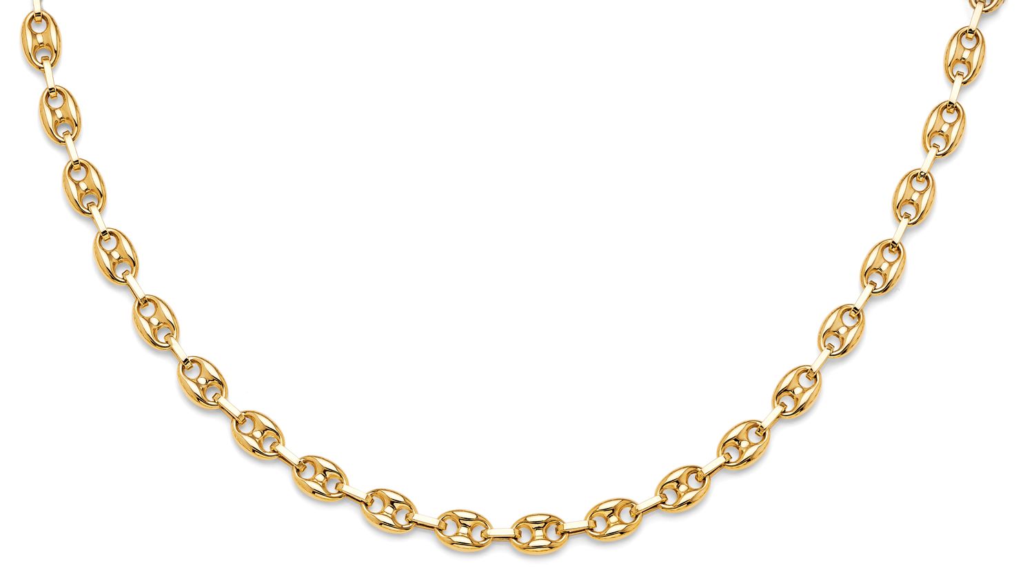 14KY Puffed Mariner Necklace