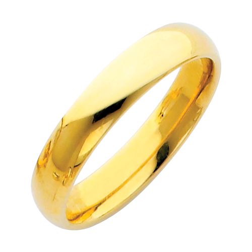 14KY 4mm Traditional Comfort Fit Wedding Band