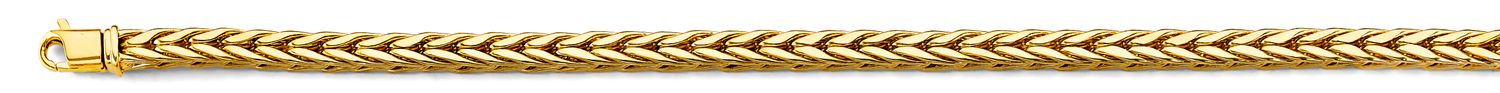 14KY 4.5mm Hollow Square Franco Chain