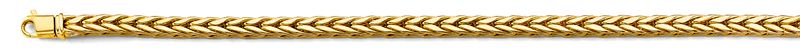 14KY 4.5mm Hollow Square Franco Chain