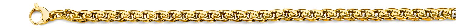 14KY 5.0mm Hollow Roundish Franco Chain