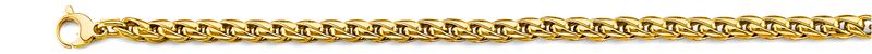 14KY 5.0mm Hollow Roundish Franco Chain