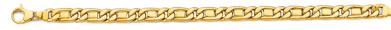 14KY 7.7mm Hollow Tiger Eye Chain