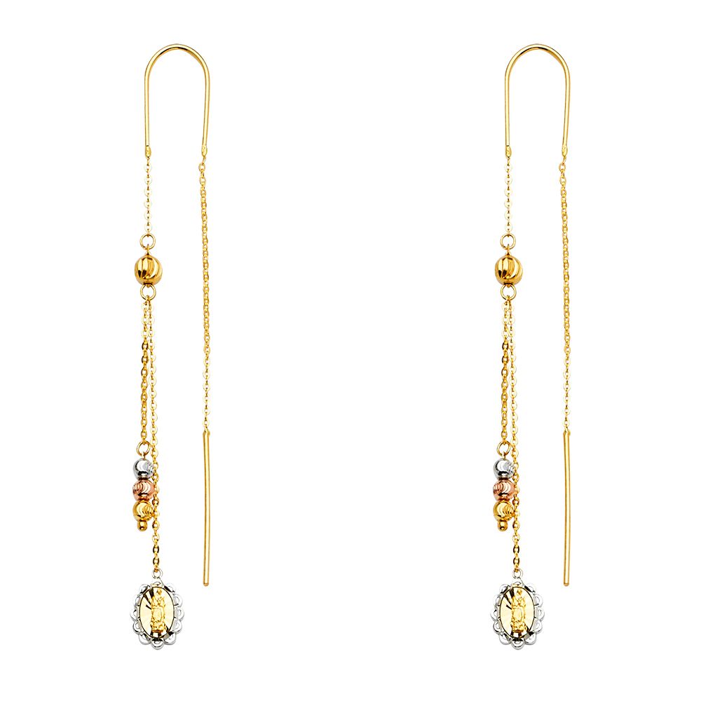 14K 3C Hanging Earrings