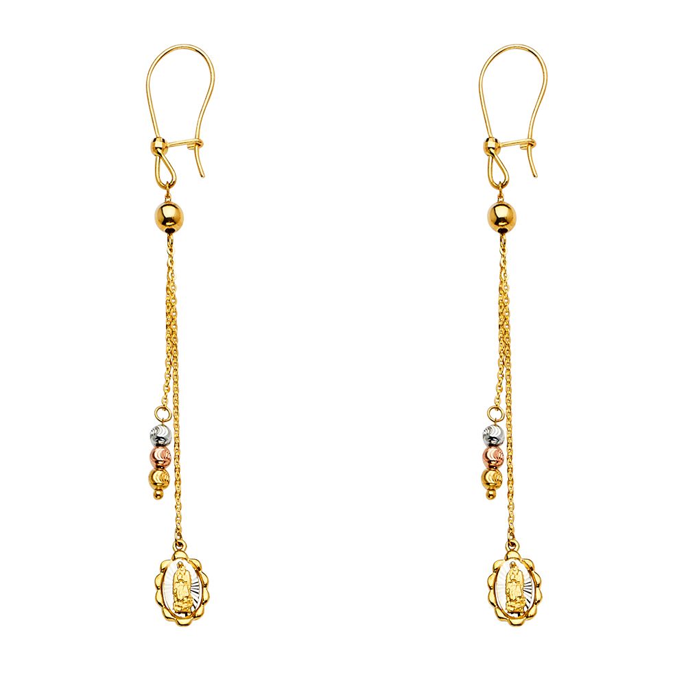 14K 3C Hanging Earrings